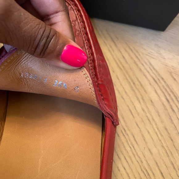❤️ Authentic Red Leather Gucci Loafers size 38 1/2 - Picture 9 of 9
